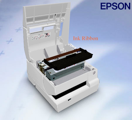 Changement du ruban encreur d'une Epson TM-U950 Changement du ruban encreur d'une Epson TM-U950