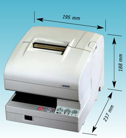 dimensions de l'Epson TM-J7000