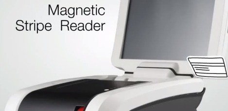 Lecteur MSR intgr  la caisse tactile FEC Retail Smart
