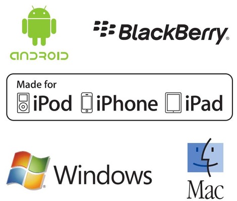 compatible Android, Mac, IOS, Windows, Blackberry...