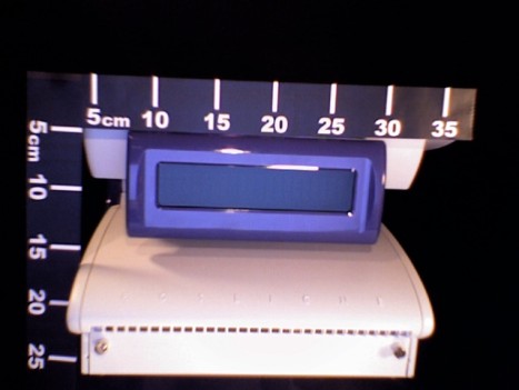 mesure de la hauteur du TPV POSligne Odyss, cran ferm