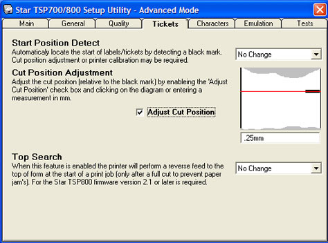 rglage du black mark dans une star tsp700 tsp743