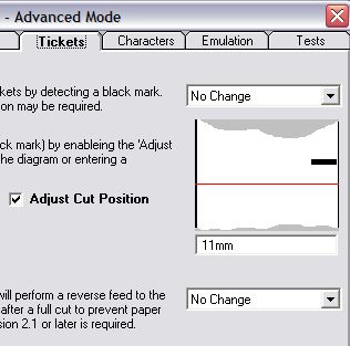 rglage de la coupe papier dans le setup utility de star