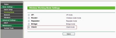 Les modes d'utilisation du routeur