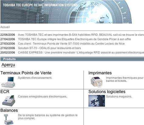 toshiba-tec : les produits